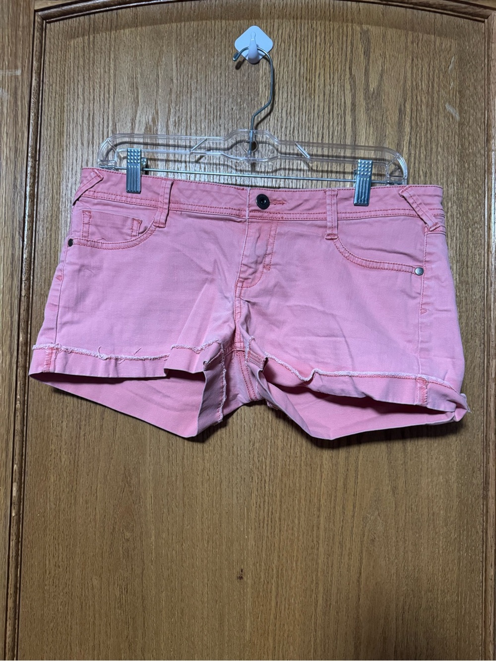 Mudd Pink Cuffed Denim Jean Shorts